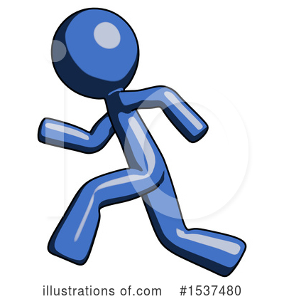 Royalty-Free (RF) Blue Design Mascot Clipart Illustration by Leo Blanchette - Stock Sample #1537480
