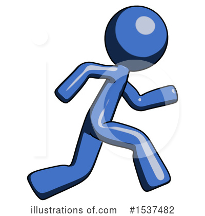 Royalty-Free (RF) Blue Design Mascot Clipart Illustration by Leo Blanchette - Stock Sample #1537482