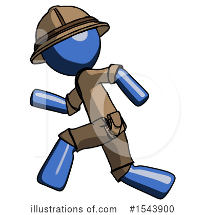 Royalty-Free (RF) Blue Design Mascot Clipart Illustration by Leo Blanchette - Stock Sample #1543900