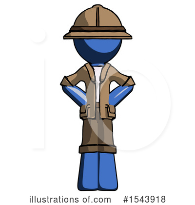 Royalty-Free (RF) Blue Design Mascot Clipart Illustration by Leo Blanchette - Stock Sample #1543918