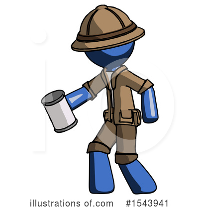 Royalty-Free (RF) Blue Design Mascot Clipart Illustration by Leo Blanchette - Stock Sample #1543941