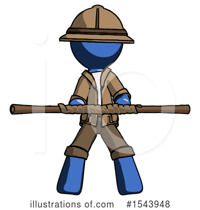 Royalty-Free (RF) Blue Design Mascot Clipart Illustration by Leo Blanchette - Stock Sample #1543948