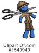 Blue Design Mascot Clipart #1543949 by Leo Blanchette