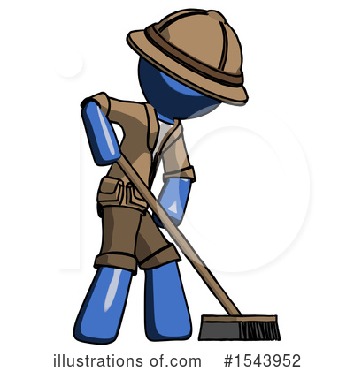 Royalty-Free (RF) Blue Design Mascot Clipart Illustration by Leo Blanchette - Stock Sample #1543952