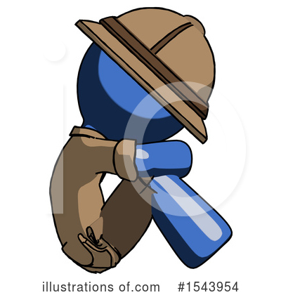 Royalty-Free (RF) Blue Design Mascot Clipart Illustration by Leo Blanchette - Stock Sample #1543954
