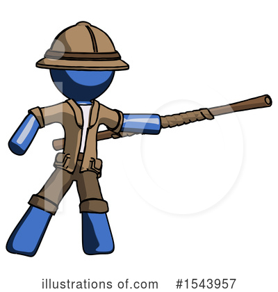 Royalty-Free (RF) Blue Design Mascot Clipart Illustration by Leo Blanchette - Stock Sample #1543957