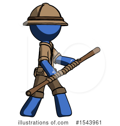 Royalty-Free (RF) Blue Design Mascot Clipart Illustration by Leo Blanchette - Stock Sample #1543961