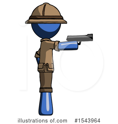 Royalty-Free (RF) Blue Design Mascot Clipart Illustration by Leo Blanchette - Stock Sample #1543964