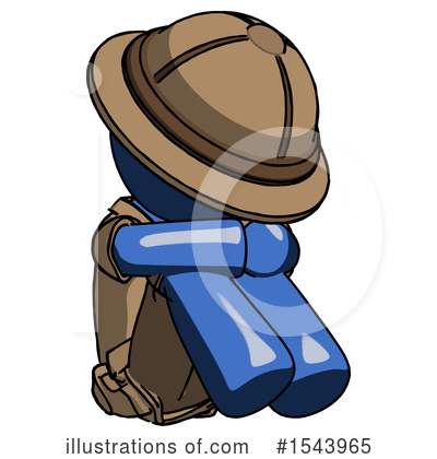 Royalty-Free (RF) Blue Design Mascot Clipart Illustration by Leo Blanchette - Stock Sample #1543965