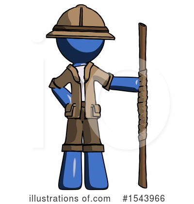 Royalty-Free (RF) Blue Design Mascot Clipart Illustration by Leo Blanchette - Stock Sample #1543966