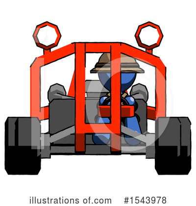 Royalty-Free (RF) Blue Design Mascot Clipart Illustration by Leo Blanchette - Stock Sample #1543978