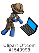 Blue Design Mascot Clipart #1543998 by Leo Blanchette