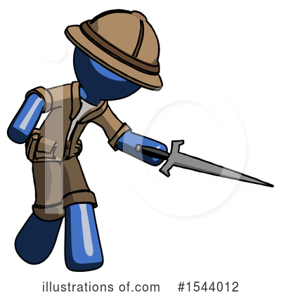Royalty-Free (RF) Blue Design Mascot Clipart Illustration by Leo Blanchette - Stock Sample #1544012