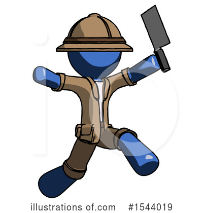 Royalty-Free (RF) Blue Design Mascot Clipart Illustration by Leo Blanchette - Stock Sample #1544019