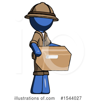 Royalty-Free (RF) Blue Design Mascot Clipart Illustration by Leo Blanchette - Stock Sample #1544027