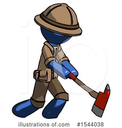 Royalty-Free (RF) Blue Design Mascot Clipart Illustration by Leo Blanchette - Stock Sample #1544038