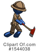 Blue Design Mascot Clipart #1544038 by Leo Blanchette