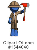 Blue Design Mascot Clipart #1544040 by Leo Blanchette