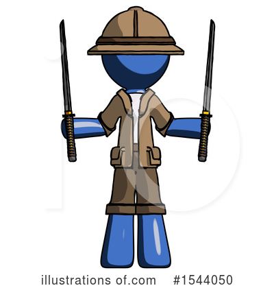 Royalty-Free (RF) Blue Design Mascot Clipart Illustration by Leo Blanchette - Stock Sample #1544050