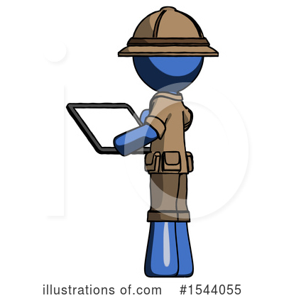 Royalty-Free (RF) Blue Design Mascot Clipart Illustration by Leo Blanchette - Stock Sample #1544055