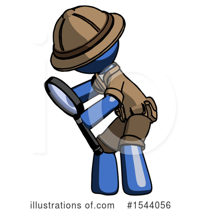 Royalty-Free (RF) Blue Design Mascot Clipart Illustration by Leo Blanchette - Stock Sample #1544056