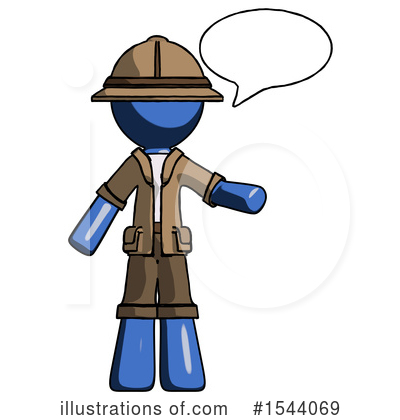 Royalty-Free (RF) Blue Design Mascot Clipart Illustration by Leo Blanchette - Stock Sample #1544069