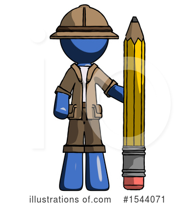 Royalty-Free (RF) Blue Design Mascot Clipart Illustration by Leo Blanchette - Stock Sample #1544071