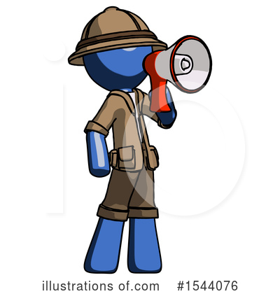 Royalty-Free (RF) Blue Design Mascot Clipart Illustration by Leo Blanchette - Stock Sample #1544076