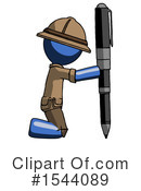 Blue Design Mascot Clipart #1544089 by Leo Blanchette