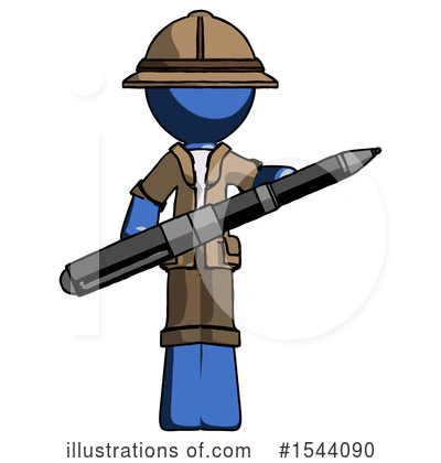 Royalty-Free (RF) Blue Design Mascot Clipart Illustration by Leo Blanchette - Stock Sample #1544090