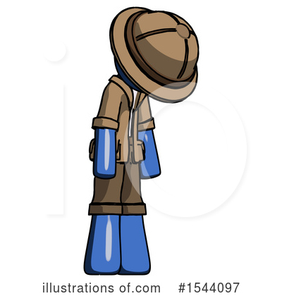 Royalty-Free (RF) Blue Design Mascot Clipart Illustration by Leo Blanchette - Stock Sample #1544097