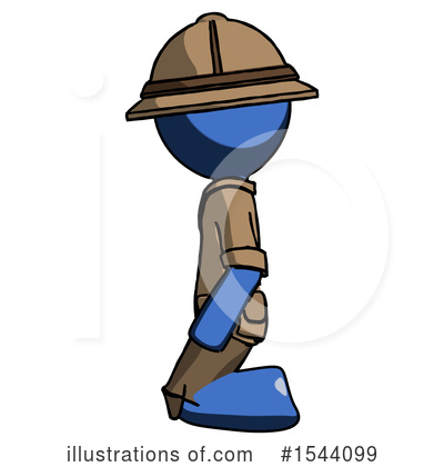 Royalty-Free (RF) Blue Design Mascot Clipart Illustration by Leo Blanchette - Stock Sample #1544099