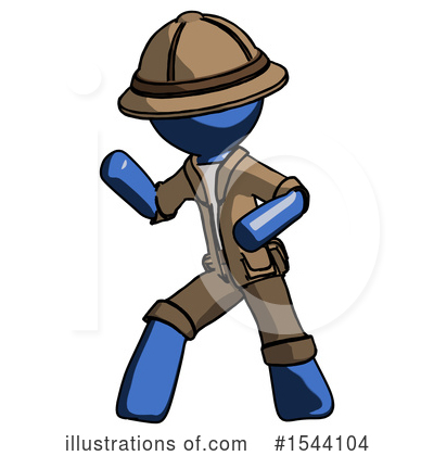 Royalty-Free (RF) Blue Design Mascot Clipart Illustration by Leo Blanchette - Stock Sample #1544104