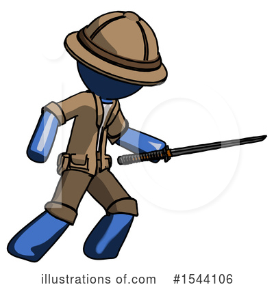 Royalty-Free (RF) Blue Design Mascot Clipart Illustration by Leo Blanchette - Stock Sample #1544106