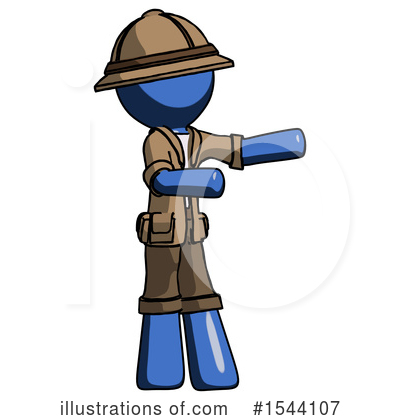 Royalty-Free (RF) Blue Design Mascot Clipart Illustration by Leo Blanchette - Stock Sample #1544107