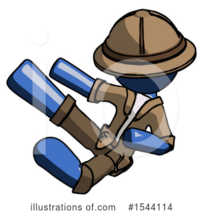 Royalty-Free (RF) Blue Design Mascot Clipart Illustration by Leo Blanchette - Stock Sample #1544114