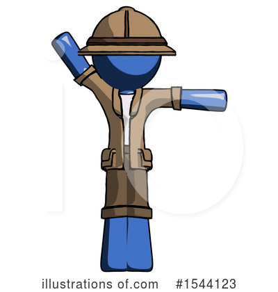 Royalty-Free (RF) Blue Design Mascot Clipart Illustration by Leo Blanchette - Stock Sample #1544123