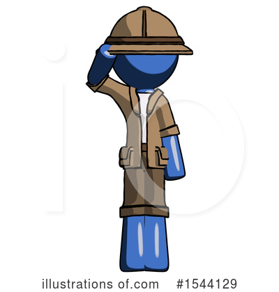 Royalty-Free (RF) Blue Design Mascot Clipart Illustration by Leo Blanchette - Stock Sample #1544129