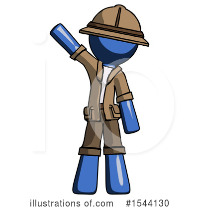 Royalty-Free (RF) Blue Design Mascot Clipart Illustration by Leo Blanchette - Stock Sample #1544130