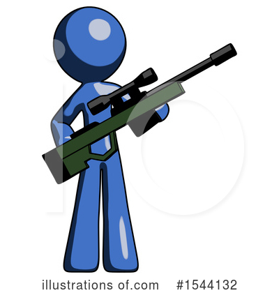 Royalty-Free (RF) Blue Design Mascot Clipart Illustration by Leo Blanchette - Stock Sample #1544132