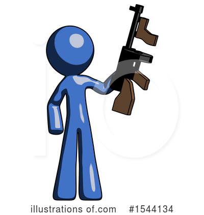 Royalty-Free (RF) Blue Design Mascot Clipart Illustration by Leo Blanchette - Stock Sample #1544134