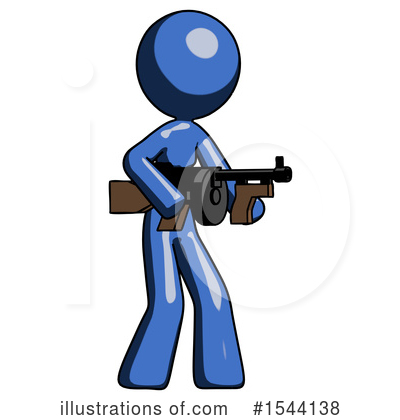 Royalty-Free (RF) Blue Design Mascot Clipart Illustration by Leo Blanchette - Stock Sample #1544138
