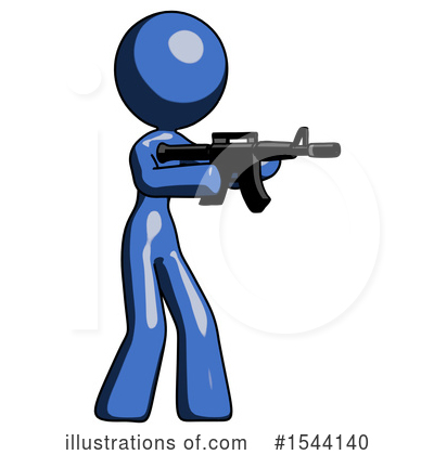 Royalty-Free (RF) Blue Design Mascot Clipart Illustration by Leo Blanchette - Stock Sample #1544140