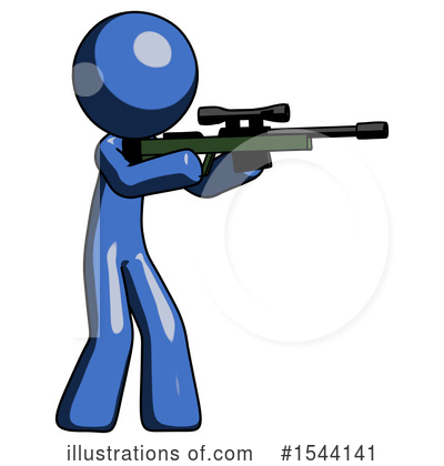Royalty-Free (RF) Blue Design Mascot Clipart Illustration by Leo Blanchette - Stock Sample #1544141