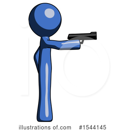 Royalty-Free (RF) Blue Design Mascot Clipart Illustration by Leo Blanchette - Stock Sample #1544145