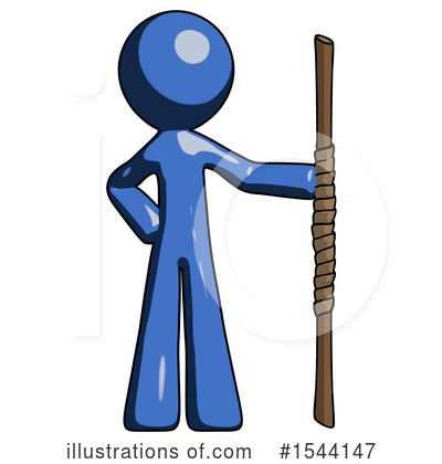 Royalty-Free (RF) Blue Design Mascot Clipart Illustration by Leo Blanchette - Stock Sample #1544147