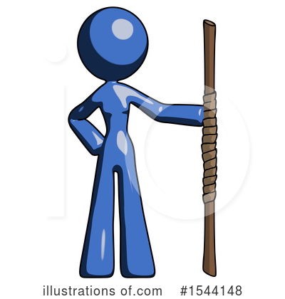 Royalty-Free (RF) Blue Design Mascot Clipart Illustration by Leo Blanchette - Stock Sample #1544148