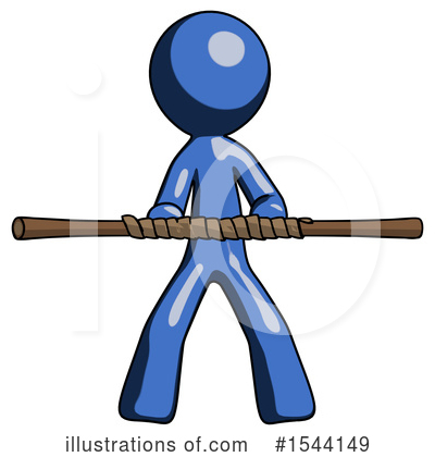 Royalty-Free (RF) Blue Design Mascot Clipart Illustration by Leo Blanchette - Stock Sample #1544149