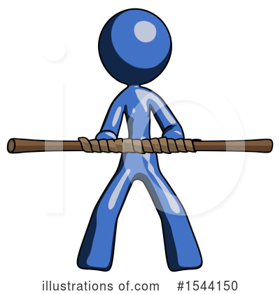 Royalty-Free (RF) Blue Design Mascot Clipart Illustration by Leo Blanchette - Stock Sample #1544150