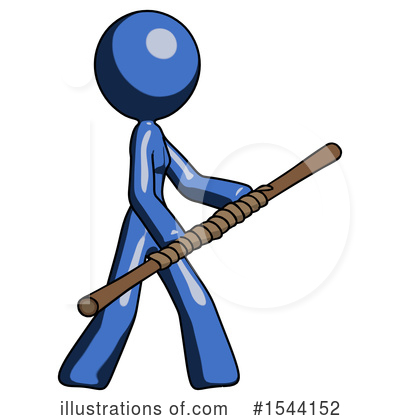 Royalty-Free (RF) Blue Design Mascot Clipart Illustration by Leo Blanchette - Stock Sample #1544152